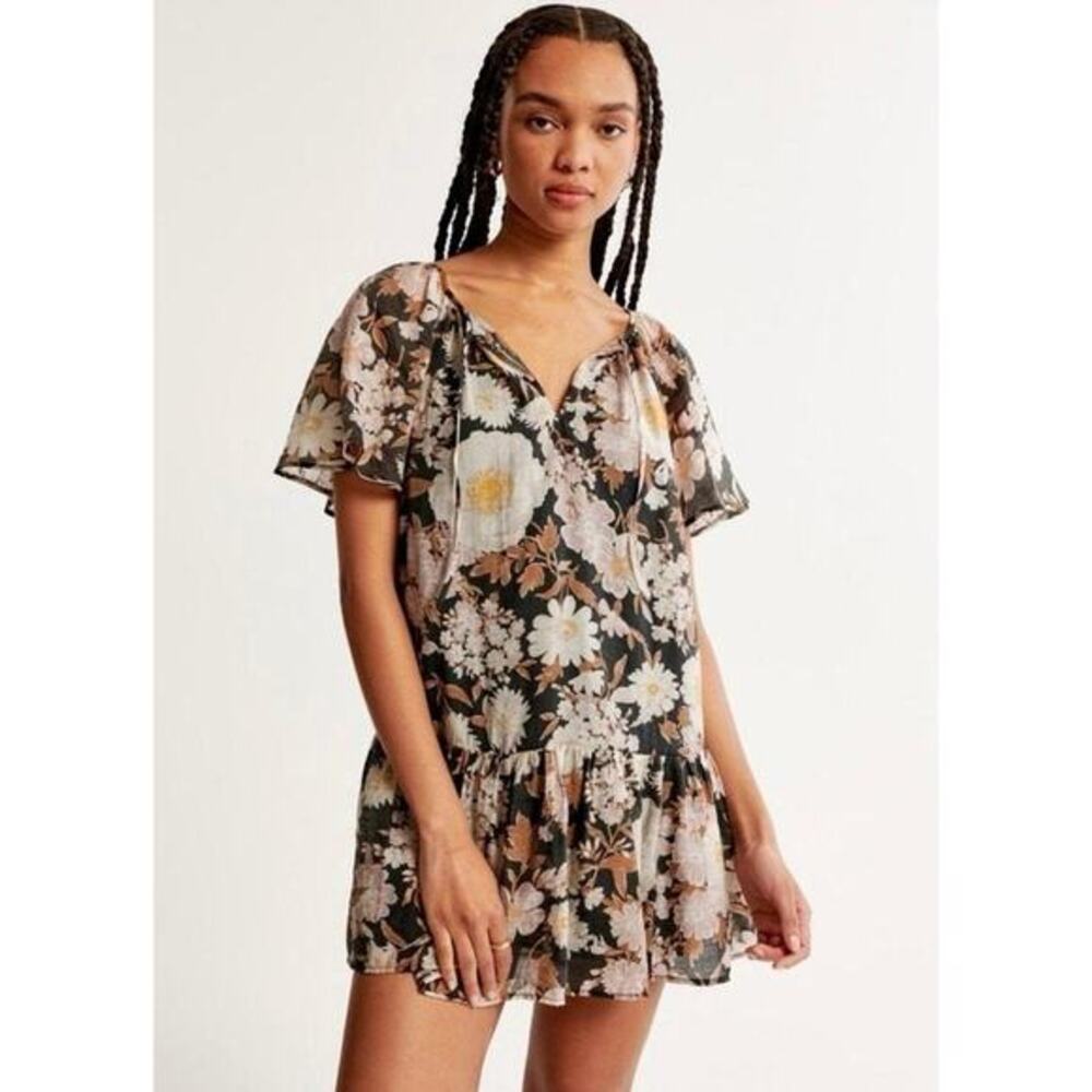 Abercrombie‎ and Fitch floral flowy summer dress Small Tall